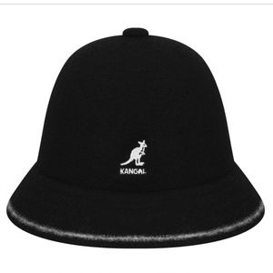 Kangol Kids Stripe Casual Black Bucket Hat, Size (Kids) Large
